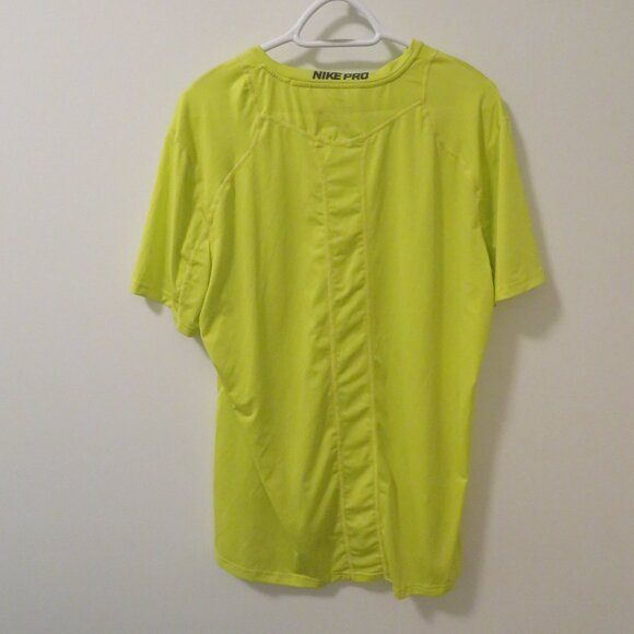 Nike Pro Dri-Fit Yellow workout top. Excellent Condition.  Size XL. - Picture 3 of 4